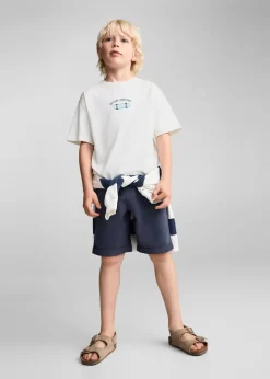 Dzieci MANGO Koszulki*Bawełniany wzorzysty t-shirt