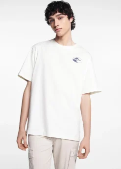 MANGO Koszulki*Bawełniany wzorzysty t-shirt