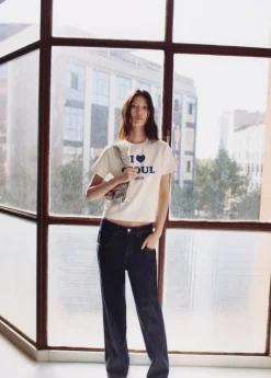 MANGO Koszulki*Bawełniany wzorzysty t-shirt