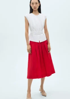 MANGO Koszule I Bluzki*Belted pleated blouse