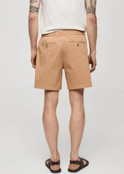 MANGO Spodnie*Bermudy bawełniane z troczkami