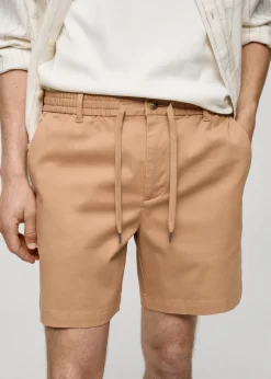 MANGO Spodnie*Bermudy bawełniane z troczkami