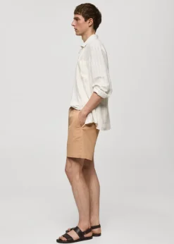 MANGO Spodnie*Bermudy bawełniane z troczkami