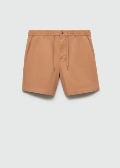 MANGO Spodnie*Bermudy bawełniane z troczkami