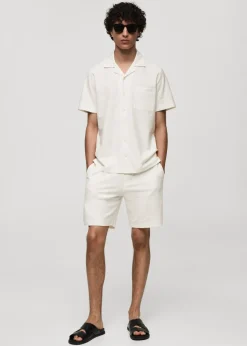 MANGO Spodnie*Bermudy bawełniane z troczkami