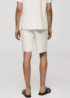 MANGO Spodnie*Bermudy bawełniane z troczkami