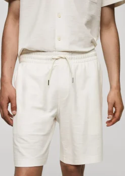 MANGO Spodnie*Bermudy bawełniane z troczkami