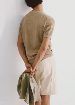 MANGO Dżinsy*Bermudy cargo z bawełnianego dżinsu