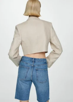 MANGO Krótkie Spodenki*Bermudy dżinsowe o prostym kroju