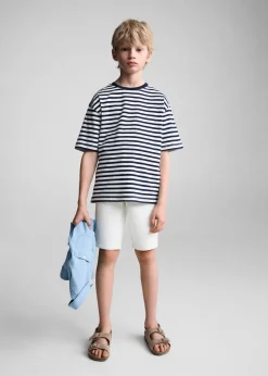 Dzieci MANGO Bermudy*Bermudy dżinsowe slim fit