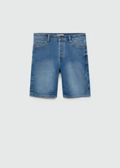 MANGO Bermudy*Bermudy dżinsowe z bawełny