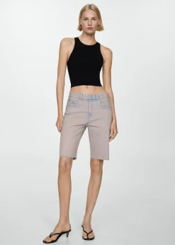 MANGO Krótkie Spodenki*Bermudy dżinsowe z efektem sprania