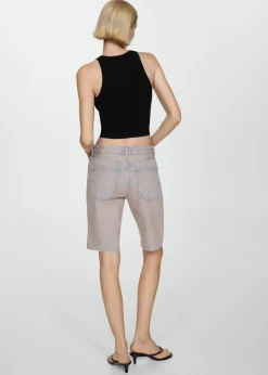 MANGO Krótkie Spodenki*Bermudy dżinsowe z efektem sprania