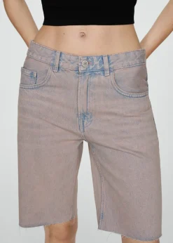 MANGO Krótkie Spodenki*Bermudy dżinsowe z efektem sprania