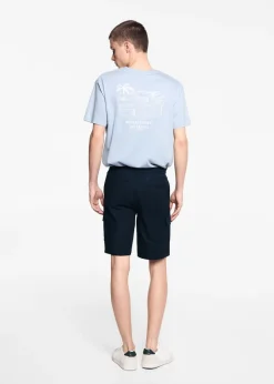 MANGO Bermudy*Bermudy lniane z kieszeniami cargo