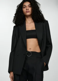 MANGO Krótkie Spodenki*Bermudy lniane z paskiem