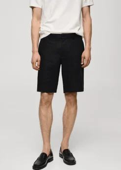MANGO Spodnie*Bermudy slim fit z 100% lnu