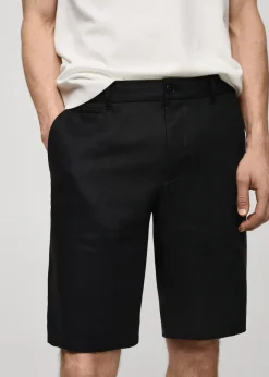 MANGO Spodnie*Bermudy slim fit z 100% lnu