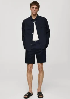 MANGO Spodnie*Bermudy slim fit z bawełny