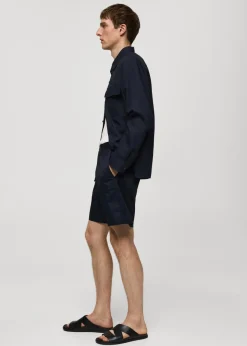 MANGO Spodnie*Bermudy slim fit z bawełny