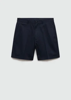 MANGO Spodnie*Bermudy slim fit z bawełny