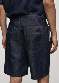 MANGO Dżinsy*Bermudy z 100% bawełny w denimowym stylu