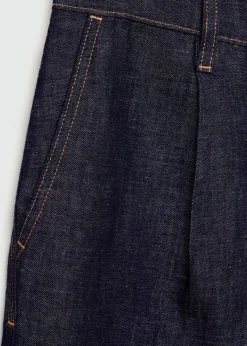 MANGO Dżinsy*Bermudy z 100% bawełny w denimowym stylu