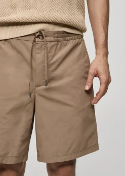 MANGO Spodnie*Bermudy z 100% bawełny ze sznurkiem