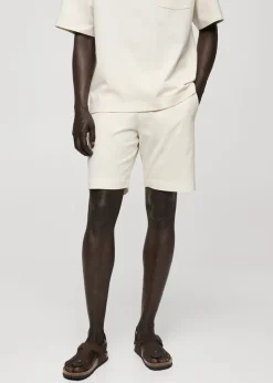 MANGO Spodnie*Bermudy z 100% bawełny ze sznurkiem