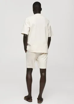 MANGO Spodnie*Bermudy z 100% bawełny ze sznurkiem