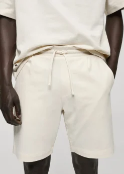 MANGO Spodnie*Bermudy z 100% bawełny ze sznurkiem