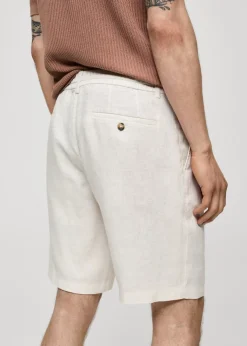 MANGO Spodnie*Bermudy z 100% lnu ze sznurkiem