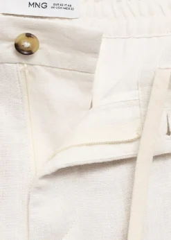 MANGO Spodnie*Bermudy z 100% lnu ze sznurkiem