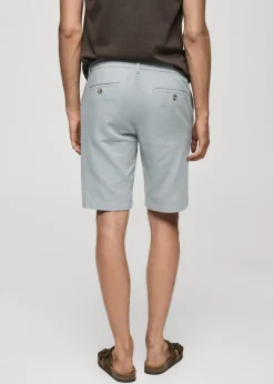 MANGO Spodnie*Bermudy z 100% lnu ze sznurkiem