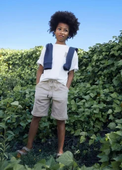 Dzieci MANGO Bermudy*Bermudy z elastycznym pasem