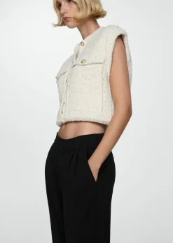 MANGO Krótkie Spodenki*Bermudy z zakładkami