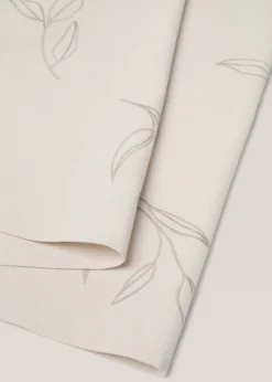 MANGO Obrusy*Bieżnik stołowy z bawełny z haftem w liście