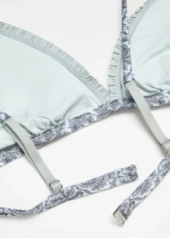 MANGO Bielizna*Biustonosz z trójkątnymi miseczkami z nadrukiem