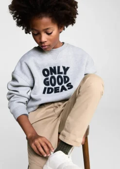 Dzieci MANGO Bluzy*Bluza bawełniana z haftem