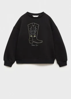 Dzieci MANGO Bluzy*Bluza bawełniana z haftem