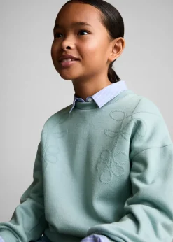 Dzieci MANGO Bluzy*Bluza bawełniana z haftem