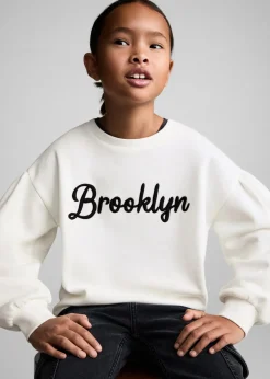 Dzieci MANGO Bluzy*Bluza bawełniana z haftem