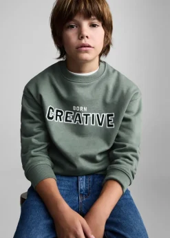 Dzieci MANGO Bluzy*Bluza bawełniana z haftem