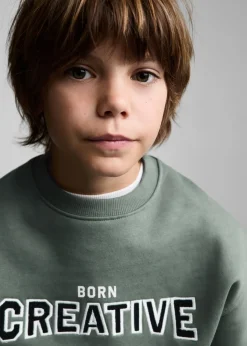 Dzieci MANGO Bluzy*Bluza bawełniana z haftem