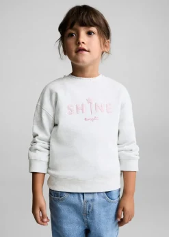 Dzieci MANGO Bluzy*Bluza bawełniana z haftem