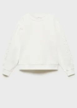 Dzieci MANGO Bluzy*Bluza bawełniana z haftem