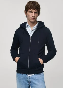 MANGO Bluzy*Bluza bawełniana z kapturem na zamek