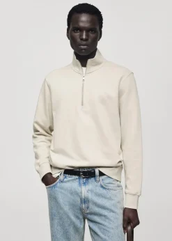 MANGO Bluzy*Bluza bawełniana z suwakiem