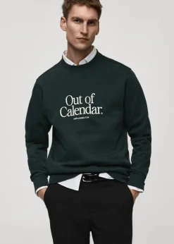 MANGO Bluzy*Bluza bawełniana z wyhaftowanym napisem