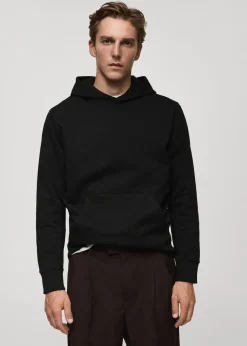 MANGO Bluzy*Bluza kangurka z kapturem z bawełny